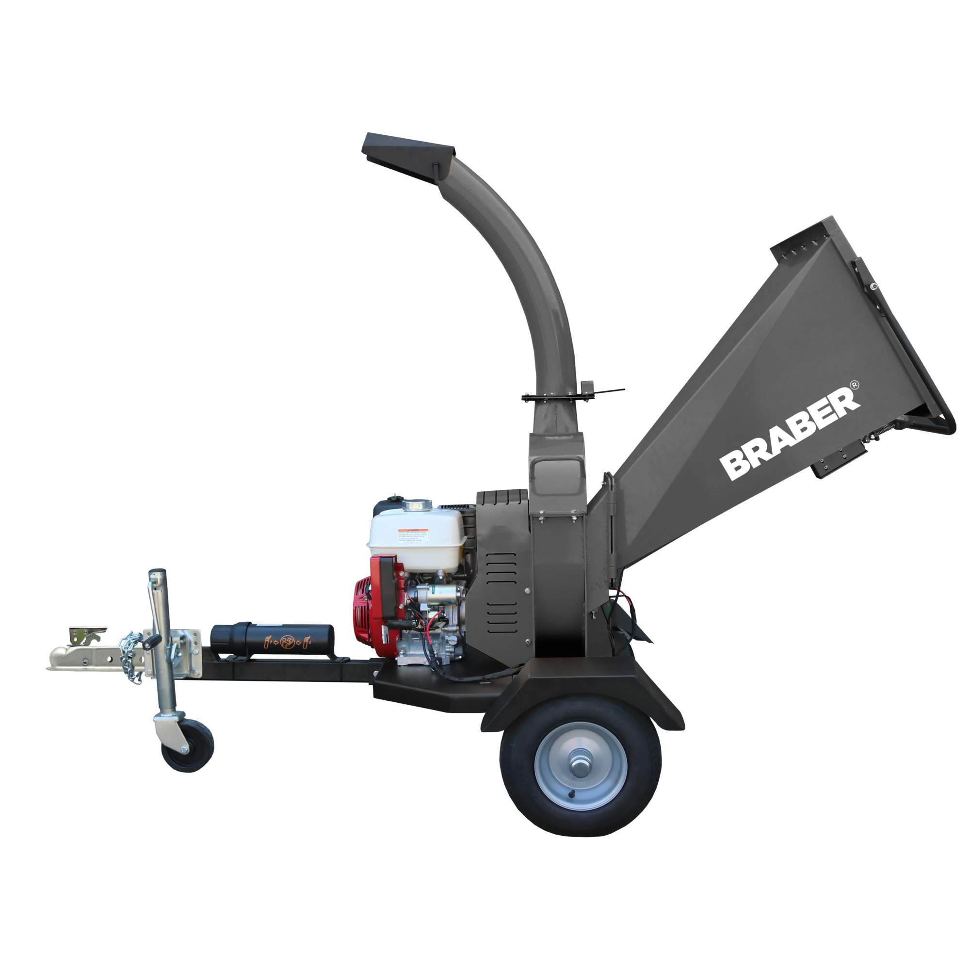 Braber Flywheel Wood Chipper — 13 HP Honda GX390 Engine, 4in. Max Cutting Thickness, Steel Frame, Model# BE-WCGF4H13